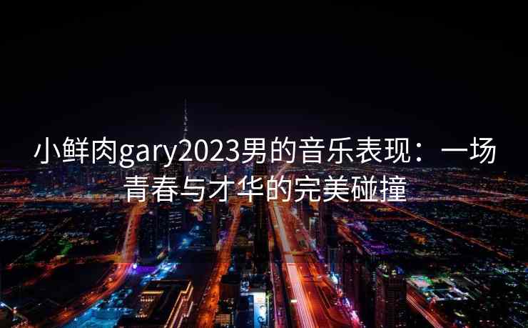 小鲜肉gary2023男的音乐表现：一场青春与才华的完美碰撞